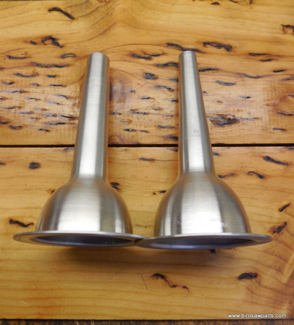 3/4" & 1/2" Aluminum Stuffing Horns for #22 Biro Meat Grinders
